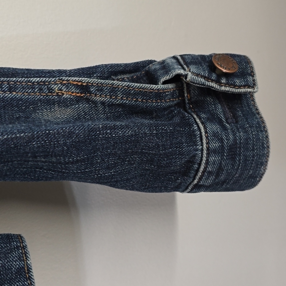 GAP Blue Denim Crop Jacket Women's Size Xs X-small Cropped - Picture 3 of 11